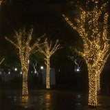Solar-Powered LED String Fairy Lights for Outdoor Garden Decoration Warm White