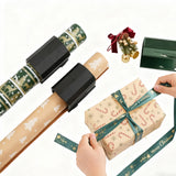 2PCS Wrapping Paper Cutter Set – Gift Wrap Roll Cutting Tool for Christmas & Crafting Style 1