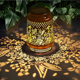 Solar Hummingbird Lantern with Hollow Iron Design for Outdoor Decoration