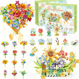 Advent Calendar 897-Piece Building Block Flower Bouquet Kit