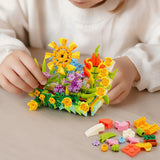 Advent Calendar 897-Piece Building Block Flower Bouquet Kit