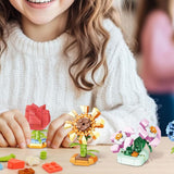 Advent Calendar 897-Piece Building Block Flower Bouquet Kit
