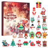 24 Days Christmas Advent Calendar Blind Box Figurines Hanging Ornaments Set