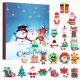 24 Days Christmas Advent Calendar Blind Box Figurines Hanging Ornaments Set