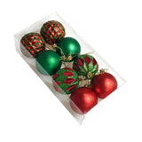 8PCS Mixed Christmas Ball Ornaments Set for Xmas Tree Decorations Style 2