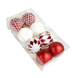 8PCS Mixed Christmas Ball Ornaments Set for Xmas Tree Decorations Style 3