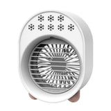USB Rechargeable Mini Humidifying Fan Portable Desktop Fan for Home Office