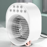 USB Rechargeable Mini Humidifying Fan Portable Desktop Fan for Home Office