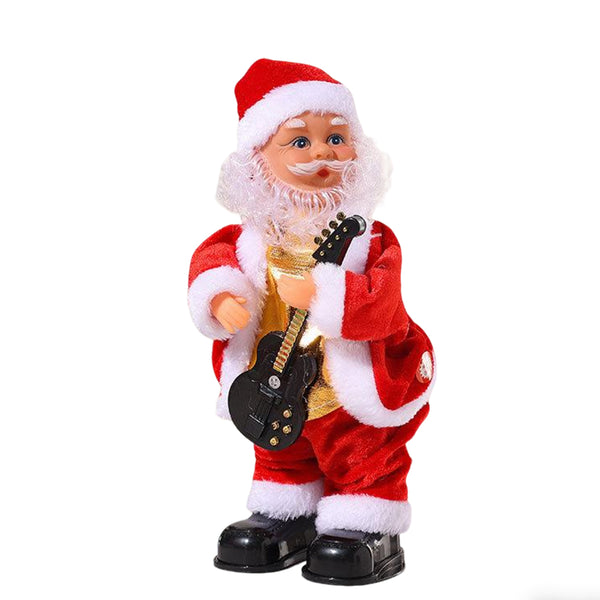 Electric Dancing Santa Claus Toy with Guitar and Music Christmas Decoration Style 2