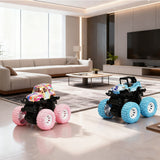 Mini Off-Road Toy Cars 4Pcs Colorful 360 Degrees Rotating Pull Back