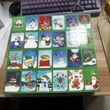 24 Days Funny Christmas Socks Countdown Calendar with 12 Pairs Unisex Socks Style 2