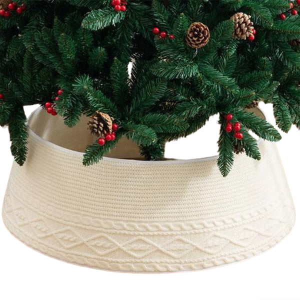 Soft Plush Christmas Tree Skirt Base Cover for Holiday Home Decoration