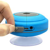 LED Bluetooth Portable Speaker with Suction Cup for Shower and Travel Blue