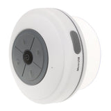 LED Bluetooth Portable Speaker with Suction Cup for Shower and Travel White