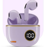 Wireless Bluetooth In-Ear Earbuds with Charging Case for Daily Use Purple