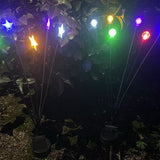 2PCS Solar RGB LED Swinging Stake Light Outdoor Garden Lamp with Wind Motion