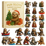 Christmas Sloth Advent Calendar 24-Day Holiday Countdown with Acrylic Ornaments