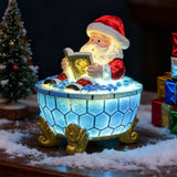 USB Powered Christmas Santa LED Decorative Light Xmas Ornament Blue
