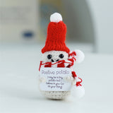 4PCS Knitted Positive Doll Pocket Ornament with Motivation Card for Emotional Support
