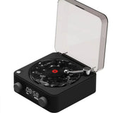 Retro Bluetooth Gramophone Speaker Portable Wireless Music Player Black