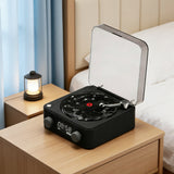 Retro Bluetooth Gramophone Speaker Portable Wireless Music Player Black