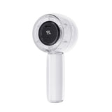 Mini Transparent Handheld Fan with LED Color Display and Rechargeable Battery White