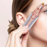 2-in-1 Electric Hair Remover and Eyebrow Trimmer for Women Portable Grooming Tool Purple