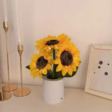 Sunflower LED Night Light Decorative Rechargeable Table Lamp for Home Decor