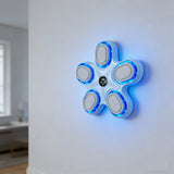 Wall-Mount Bluetooth Boxing Machine with Music for Punching Training Blue