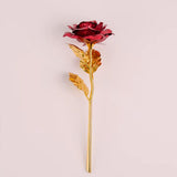 Golden Rose in Purple Gift Box Valentine’s Day Anniversary Gift for Her Red