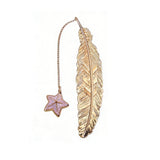 Elegant Feather Bookmark with Charm – Perfect Gift for Book Lovers Style 1