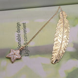 Elegant Feather Bookmark with Charm – Perfect Gift for Book Lovers Style 1