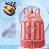 Swimming Backpack with Dry Wet Separation for Travel Beach & Pool Pink