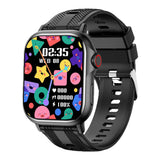 Bluetooth Smart Watch Full Screen Fitness Tracker with Call Function for Daily Use Black