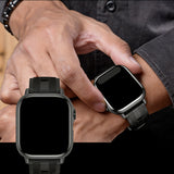 Bluetooth Smart Watch Full Screen Fitness Tracker with Call Function for Daily Use Black