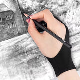 2 Pcs Anti-Touch Drawing Gloves Two-Finger Stylus Gloves for Tablet
