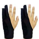 2 Pcs Anti-Touch Drawing Gloves Two-Finger Stylus Gloves for Tablet