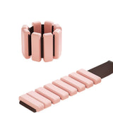 Adjustable Removable Silicone Weighted Wrist and Ankle Bands for Fitness Pink