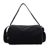 Sports Gym Bag Multi-Use Shoulder Handbag with Shoe Compartment Black