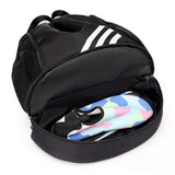 Drawstring Basketball Backpack with Shoe Compartment for Sports & Travel Black