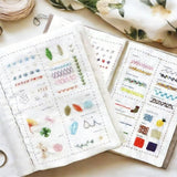 1 Set Hand Sewing Embroidery Stitch Book Practice Kit Portable Needle Stitching Set