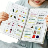 1 Set Hand Sewing Embroidery Stitch Book Practice Kit Portable Needle Stitching Set