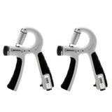 2PCS Adjustable Hand Grip Strengthener with Built-In Counter for Finger and Forearm Training Black