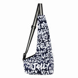 Pet Shoulder Sling Carrier Bag for Dog Cat Puppy Travel in Oxford Cloth Blue