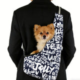 Pet Shoulder Sling Carrier Bag for Dog Cat Puppy Travel in Oxford Cloth Blue