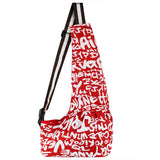 Pet Shoulder Sling Carrier Bag for Dog Cat Puppy Travel in Oxford Cloth Red