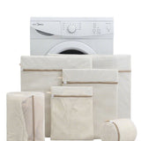 Honeycomb Mesh Laundry Bags 6-Piece Set for Delicate Clothes Lingerie Bras Socks Beige