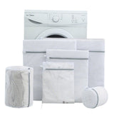 Honeycomb Mesh Laundry Bags 6-Piece Set for Delicate Clothes Lingerie Bras Socks White