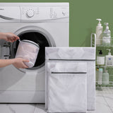 Honeycomb Mesh Laundry Bags 6-Piece Set for Delicate Clothes Lingerie Bras Socks White