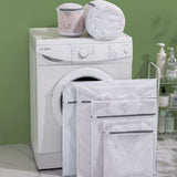 Honeycomb Mesh Laundry Bags 6-Piece Set for Delicate Clothes Lingerie Bras Socks White